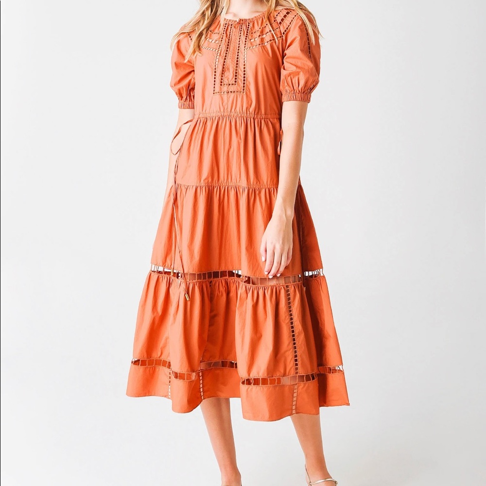 NWT A.L.C. Rust MIDI Summer Dress